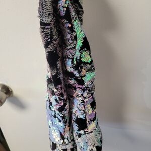 Sequin Embellished Black Pants